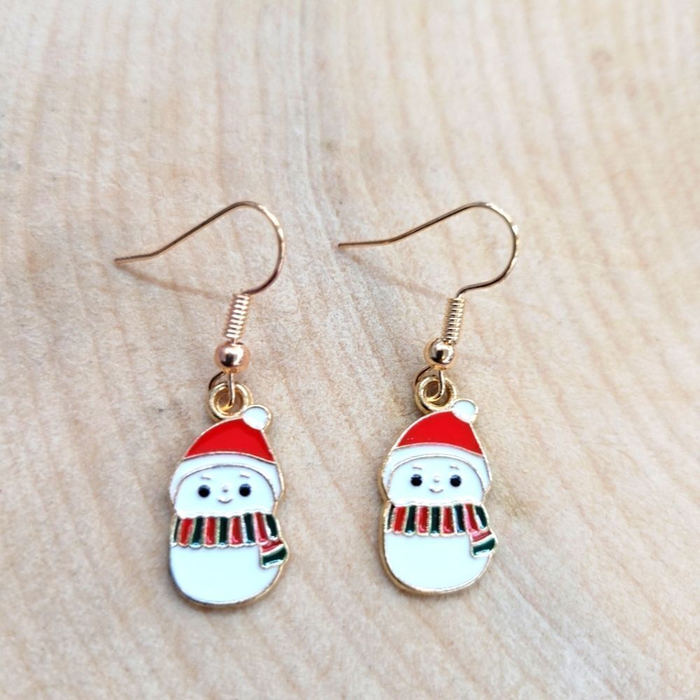2/$20 Brand New Snowman Christmas Earrings